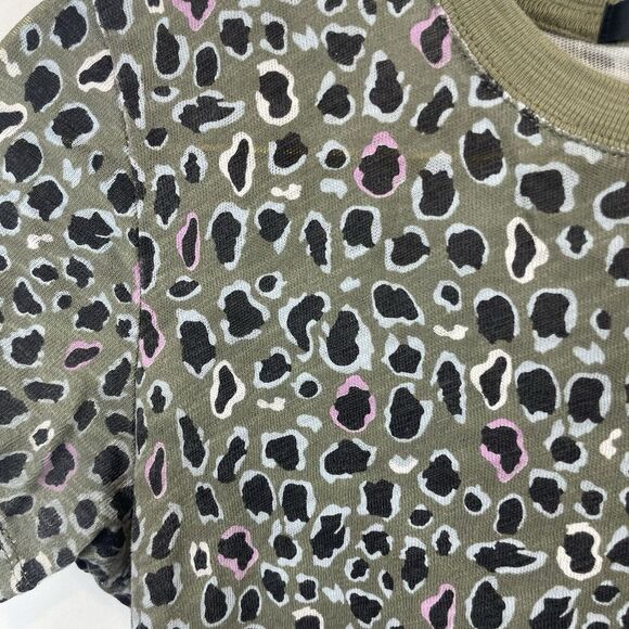 ATM  Green Leopard Print Short Sleeve Shirt  100% Cotton Size XS‎ - Picture 5 of 7
